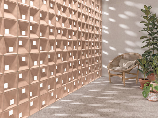 Castello, the ceramic lattice by DSIGNIO that plays with light and shades