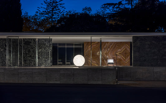 Space and light. Davide Groppi at the Mies van der Rohe Pavilion in Barcelona.